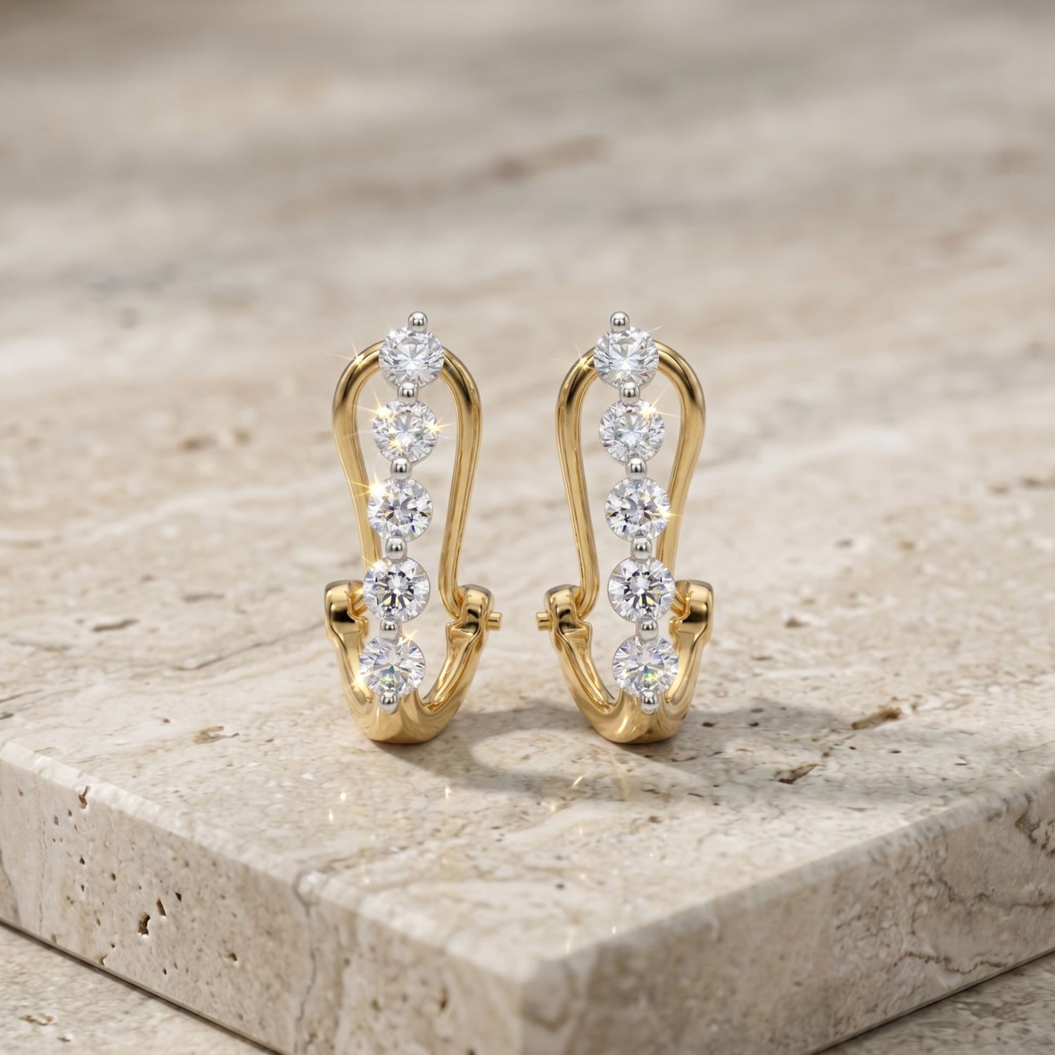 Drop Line Lab Grown Diamond Earrings