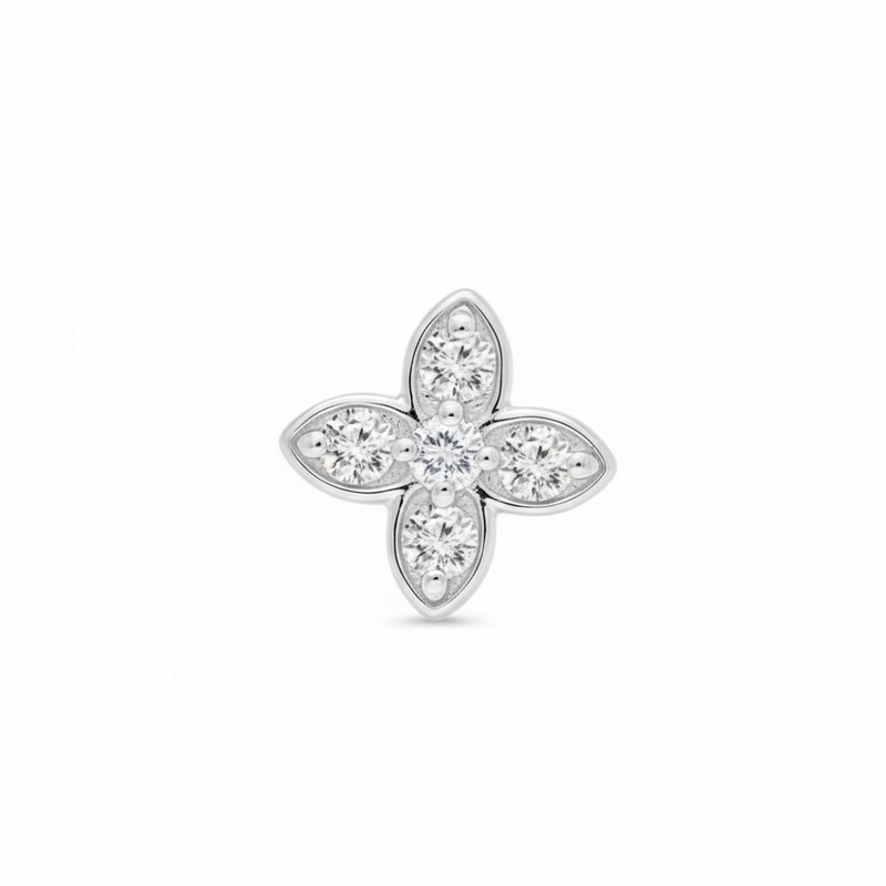 Arctic Petal Lab Grown Diamond Nosepin