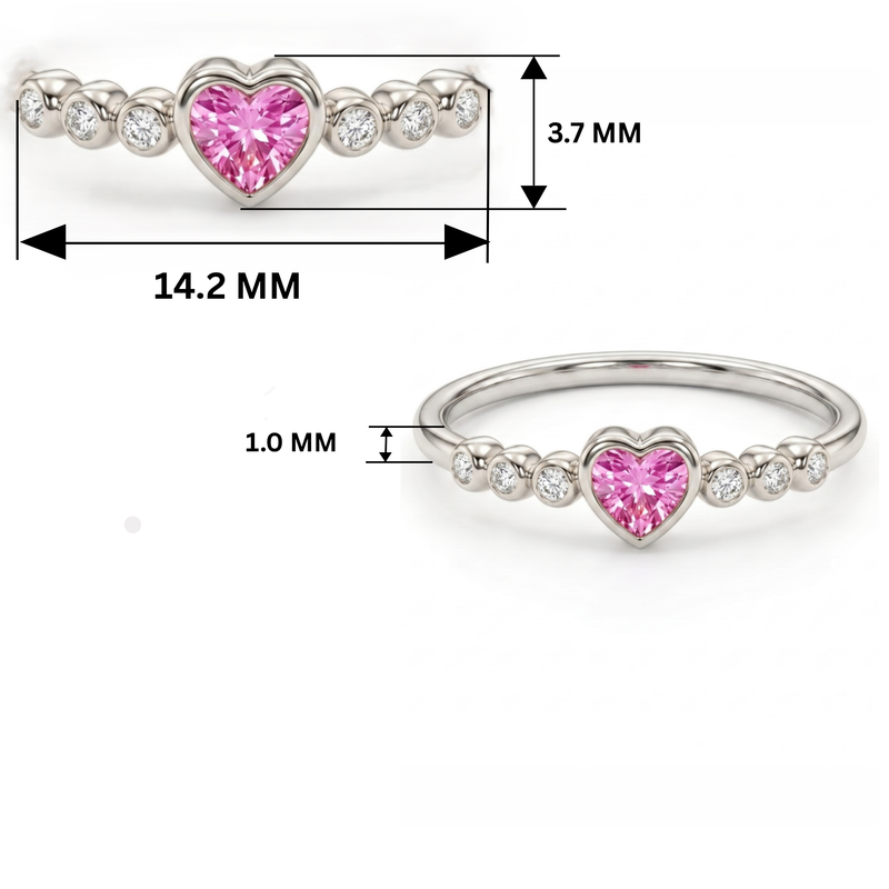 Soulmate Halo Platinum Plated Lab Grown Diamond Ring