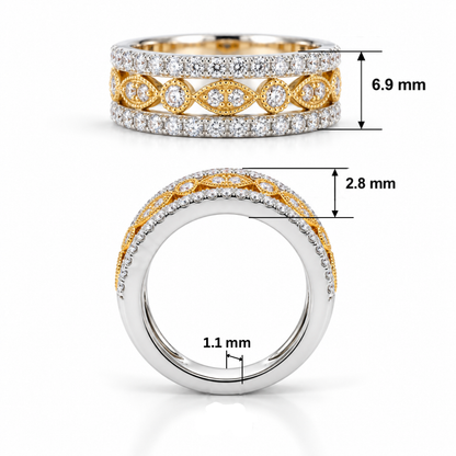 Zarevia Ornate Lab Grown Diamond Ring