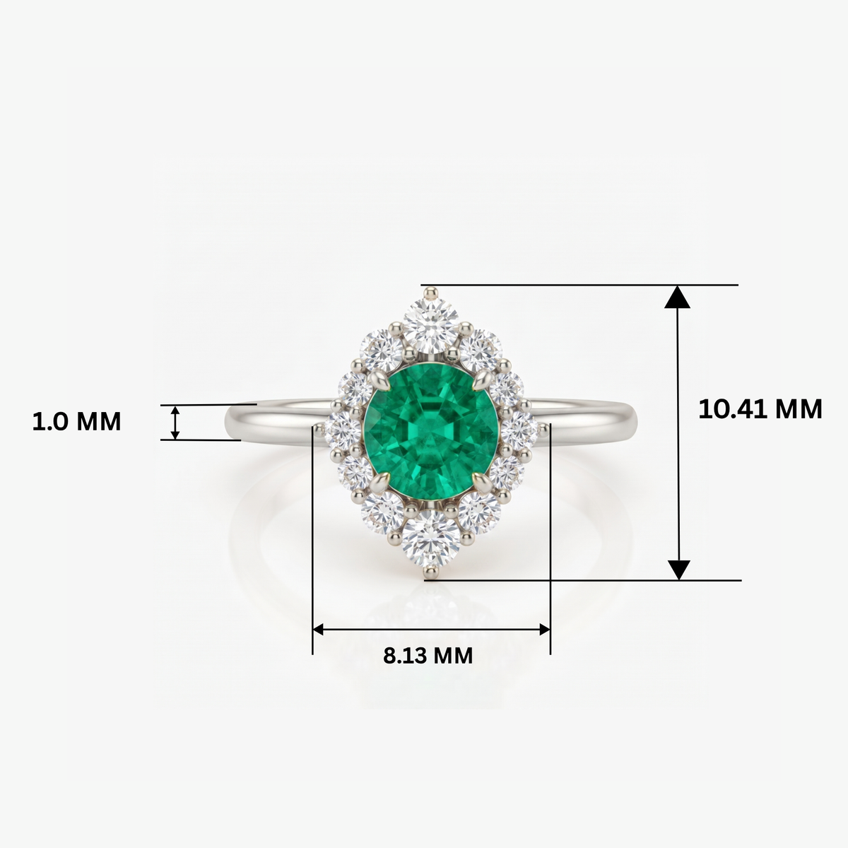 Merit Platinum Plated Lab Grown Diamond Ring