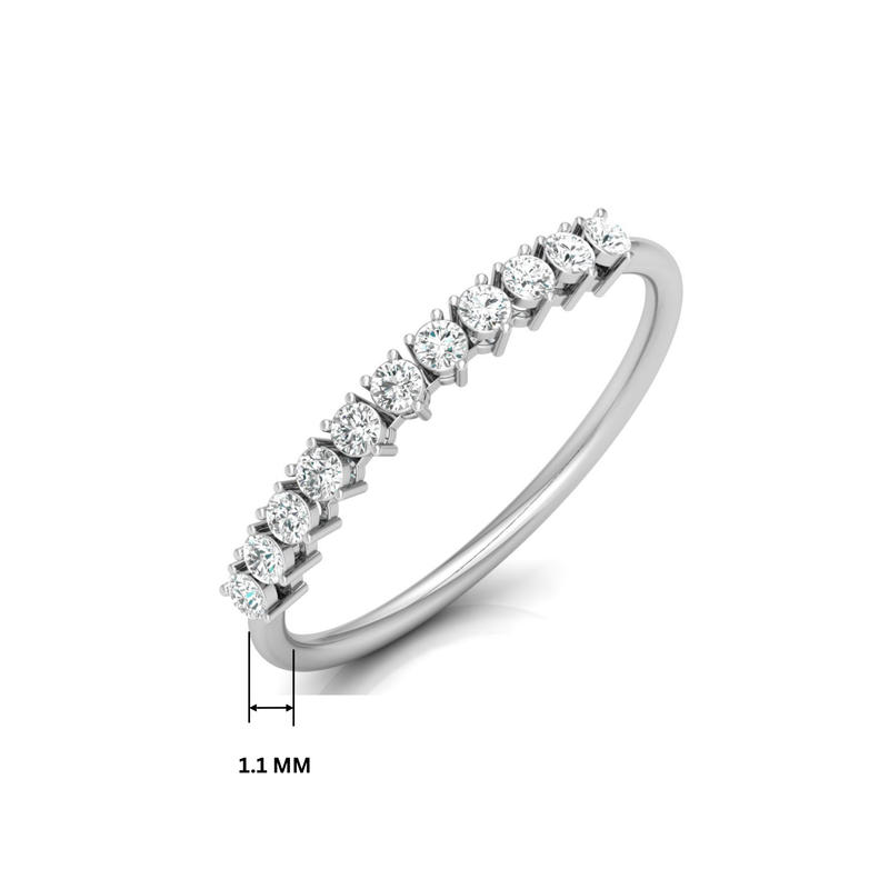 Echo Platinum Plated Lab Grown Diamond Ring