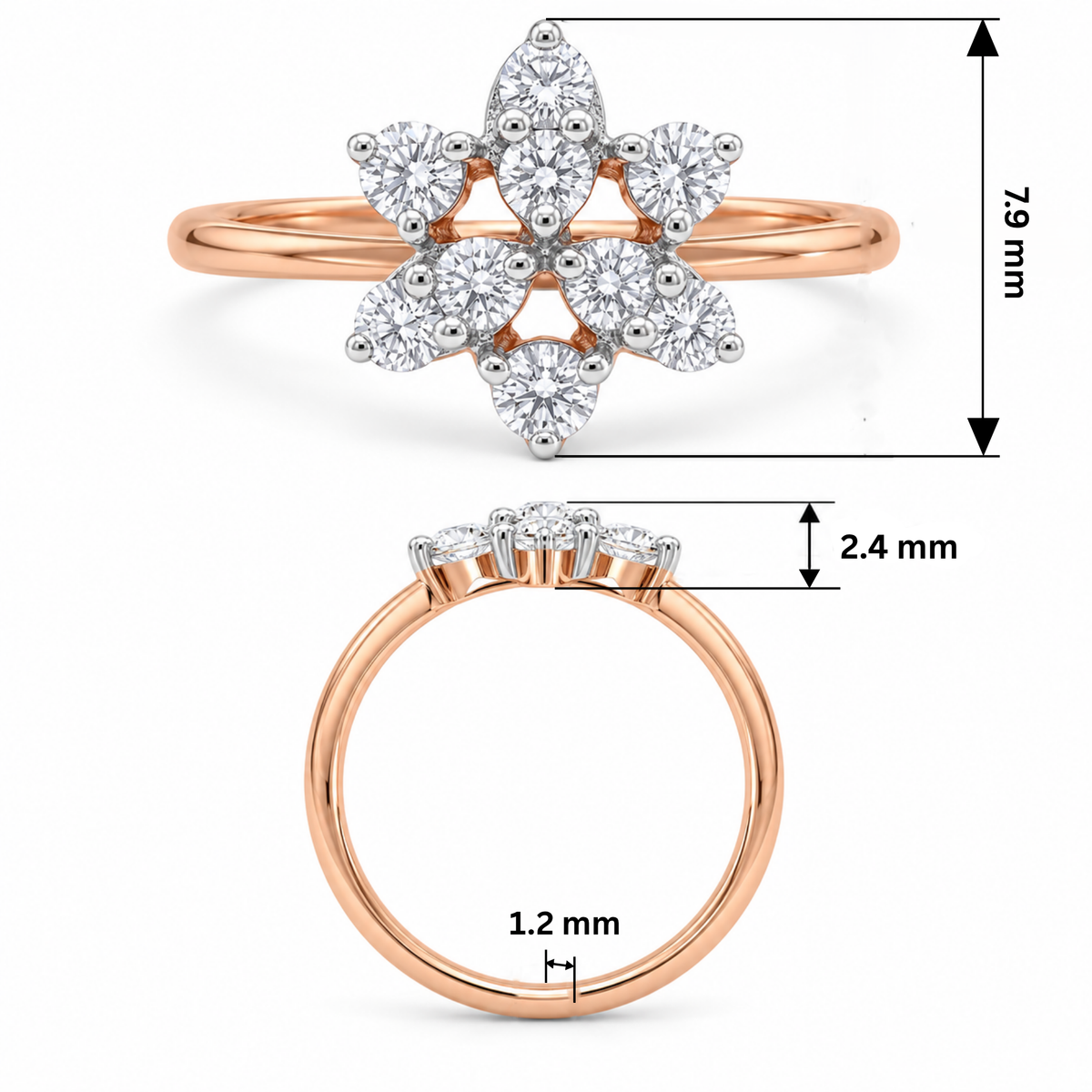 Aurelle Blossom Lab Grown Diamond Ring