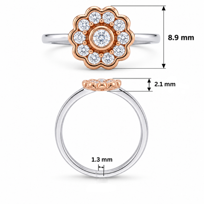 Nerissa Floral Lab Grown Diamond Ring