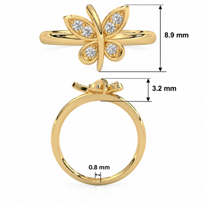 Enchanted Butterfly Lab Grown Diamond Ring