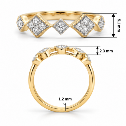 Solenne Rosette Lab Grown Diamond Ring
