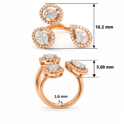 Trinity Radiance Lab Grown Diamond Ring
