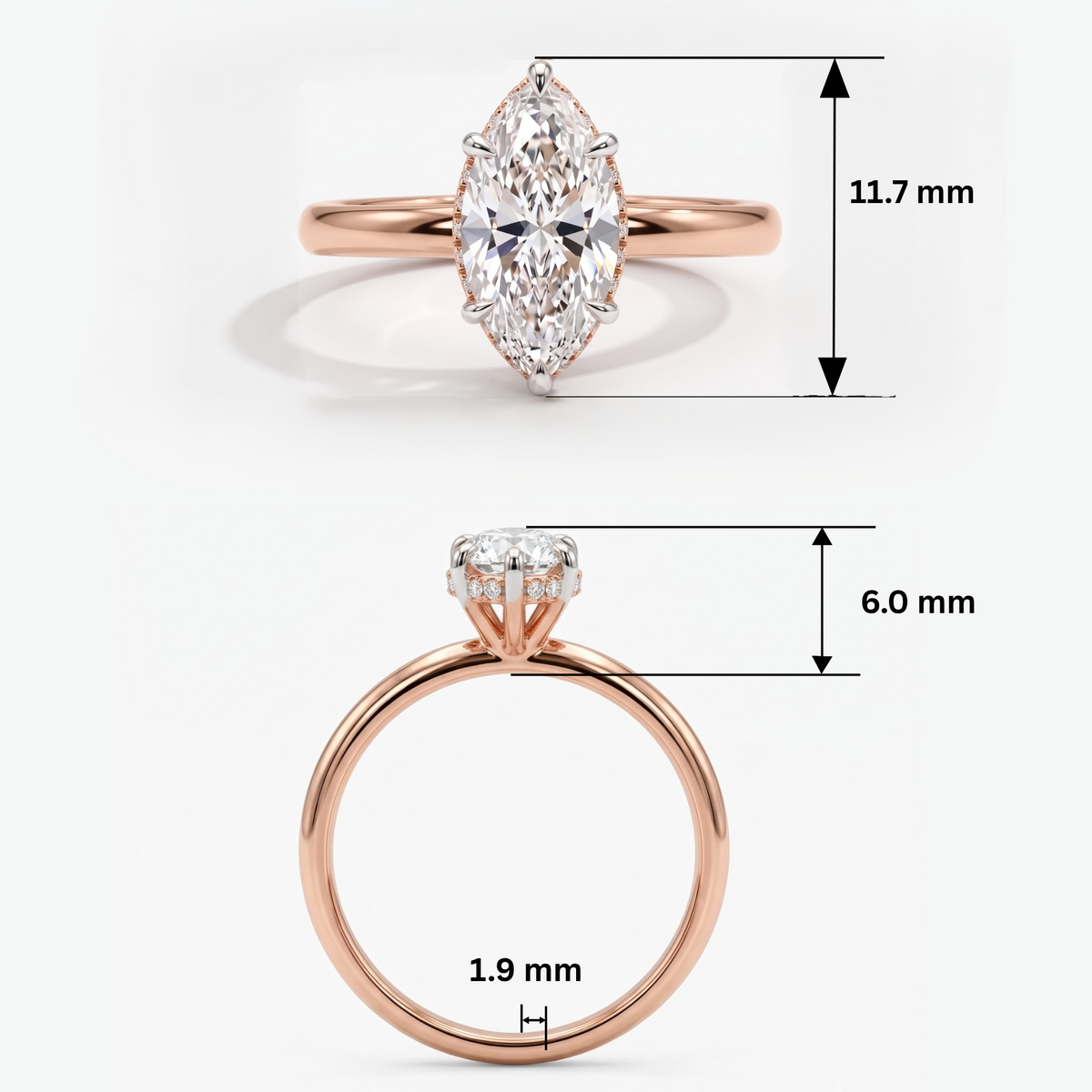 Solenne Marquise Solitaire Lab Grown Diamond Ring