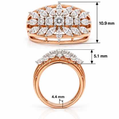 Serelle Floral Lab Grown Diamond Ring