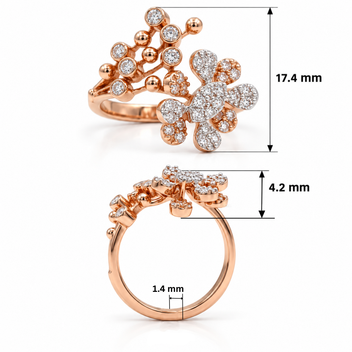 Serelle Botanical Lab Grown Diamond Ring