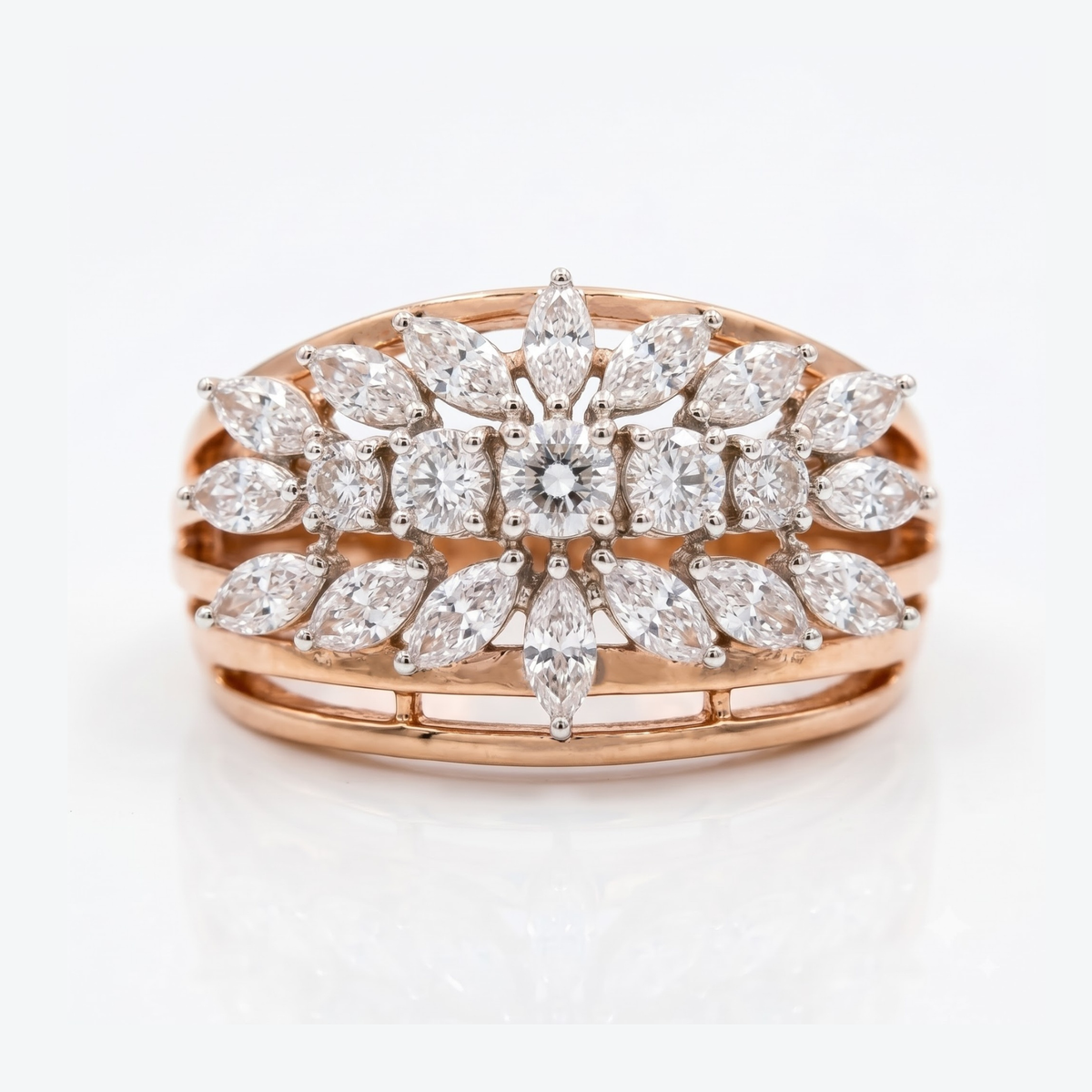 Serelle Floral Lab Grown Diamond Ring