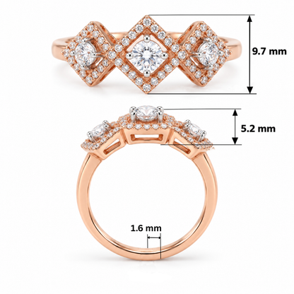 Lunessa Geo Lab Grown Diamond Ring