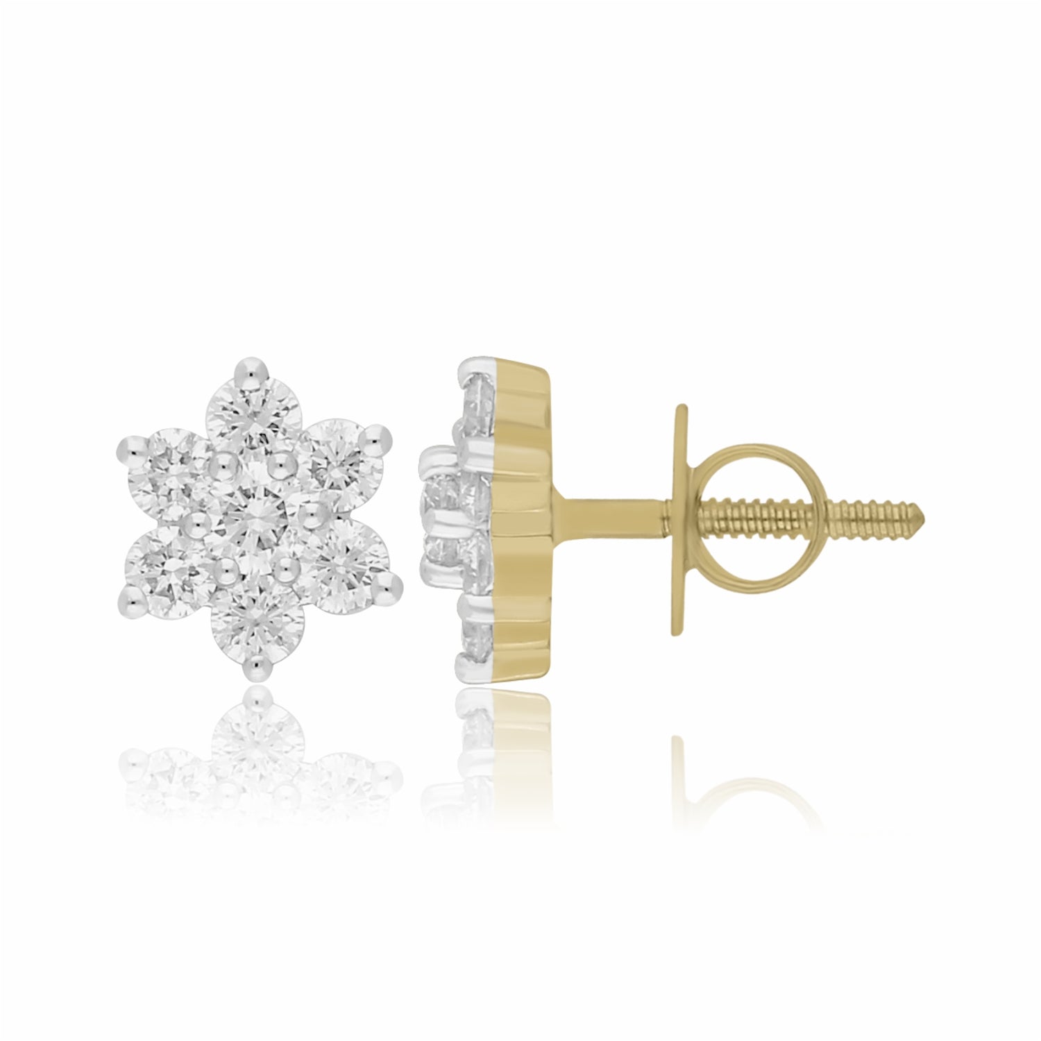 Snowflake Lab Grown Diamond Earrings