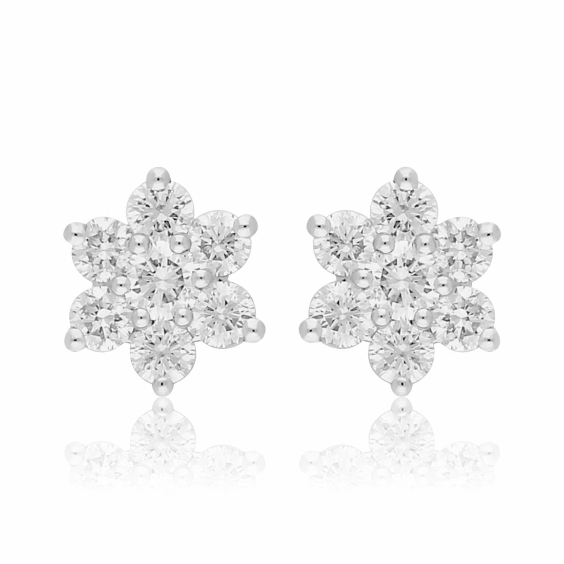 Snowflake Lab Grown Diamond Earrings