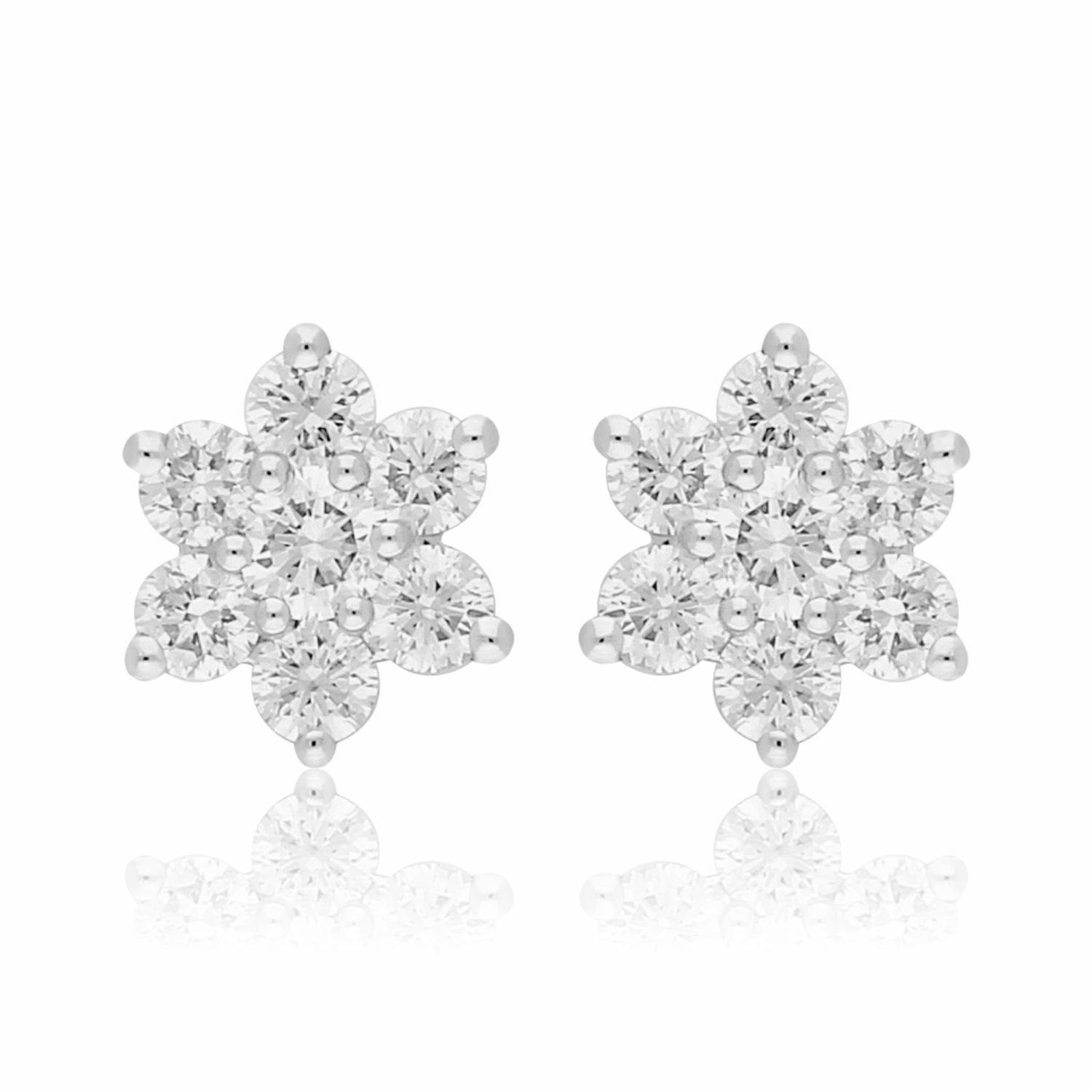 Snowflake Lab Grown Diamond Earrings