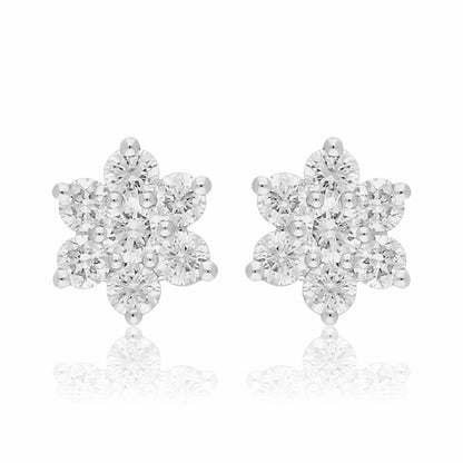 Snowflake Lab Grown Diamond Earrings