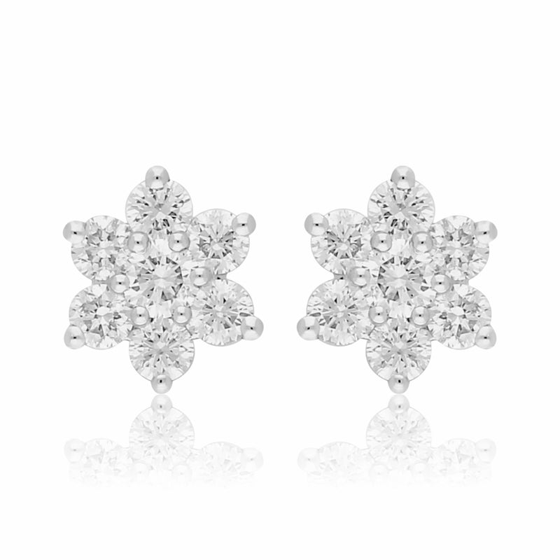 Snowflake Lab Grown Diamond Earrings