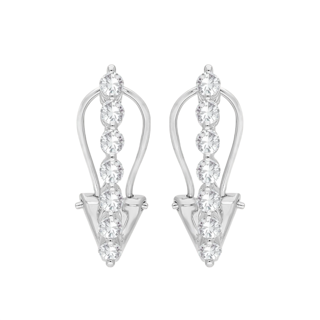 Linear Cascade Lab Grown Diamond Earrings