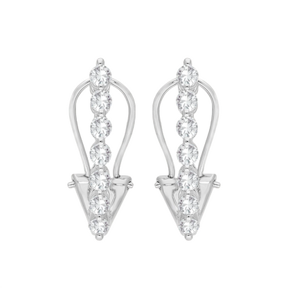 Linear Cascade Lab Grown Diamond Earrings