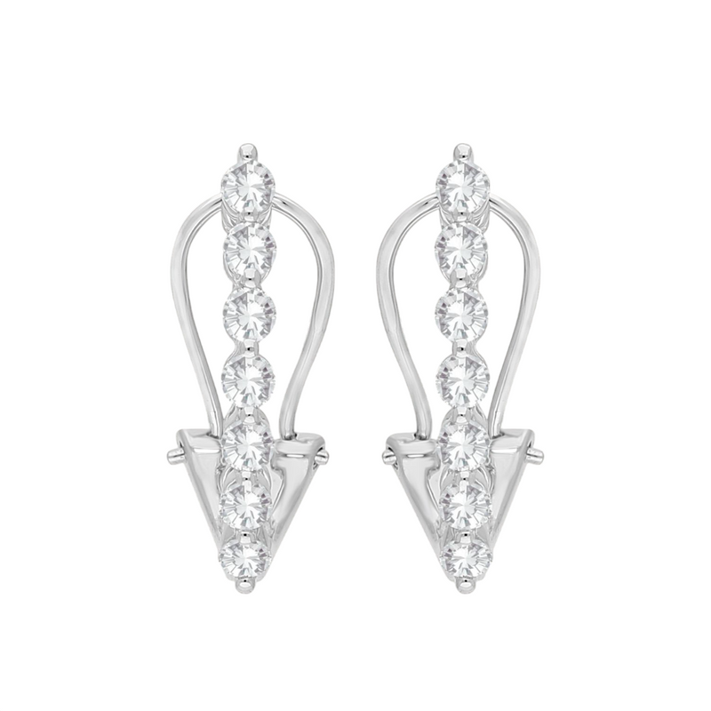 Linear Cascade Lab Grown Diamond Earrings