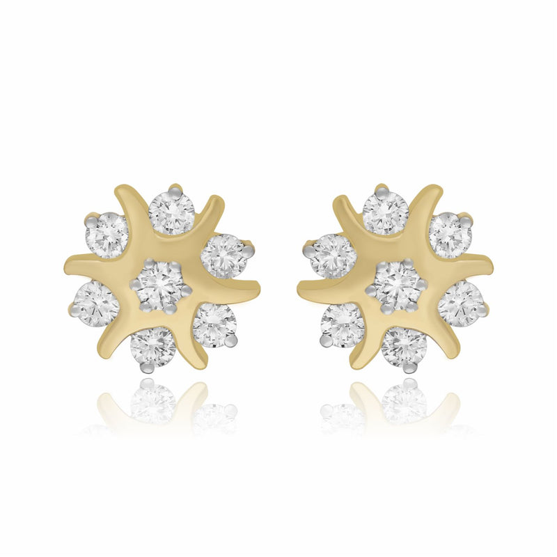 Sunflower Lab Grown Diamond Earring