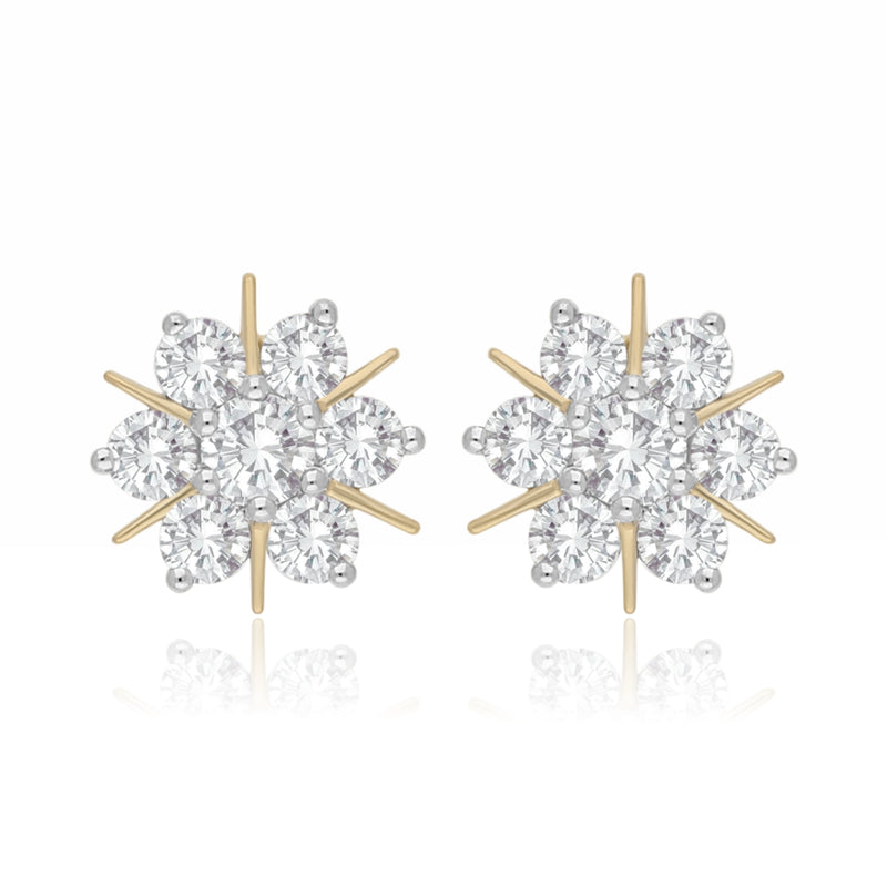 Stellar Bloom Lab Grown Diamond Earrings