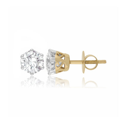 Radiant Point Solitaire Lab Grown Diamond Earring