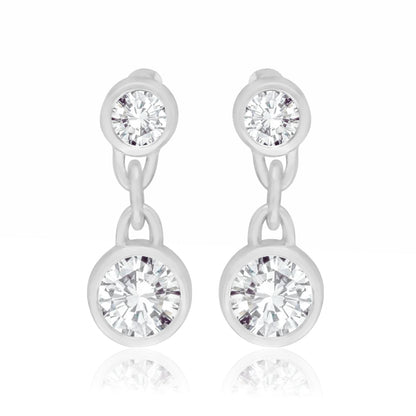 Doublet Sparkle Lab Grown Diamond Drop Earrings