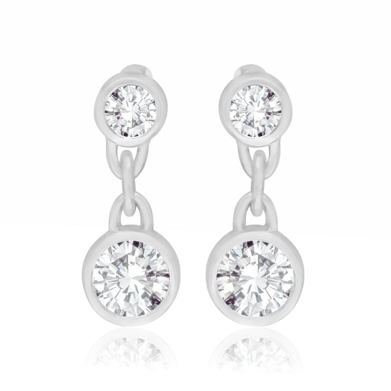 Doublet Sparkle Lab Grown Diamond Drop Earrings