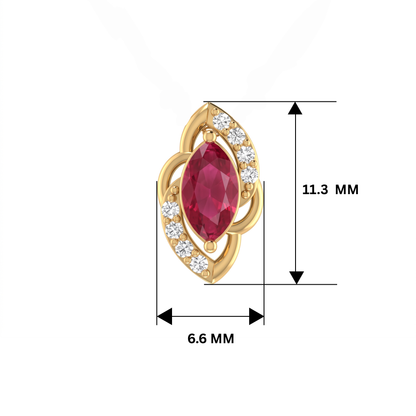 Swirl-Grace Gold Plated Lab Grown Diamond Pendant