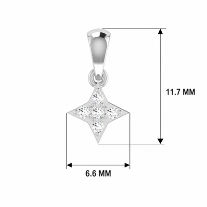 Kira Platinum Plated Lab Grown Diamond Pendant
