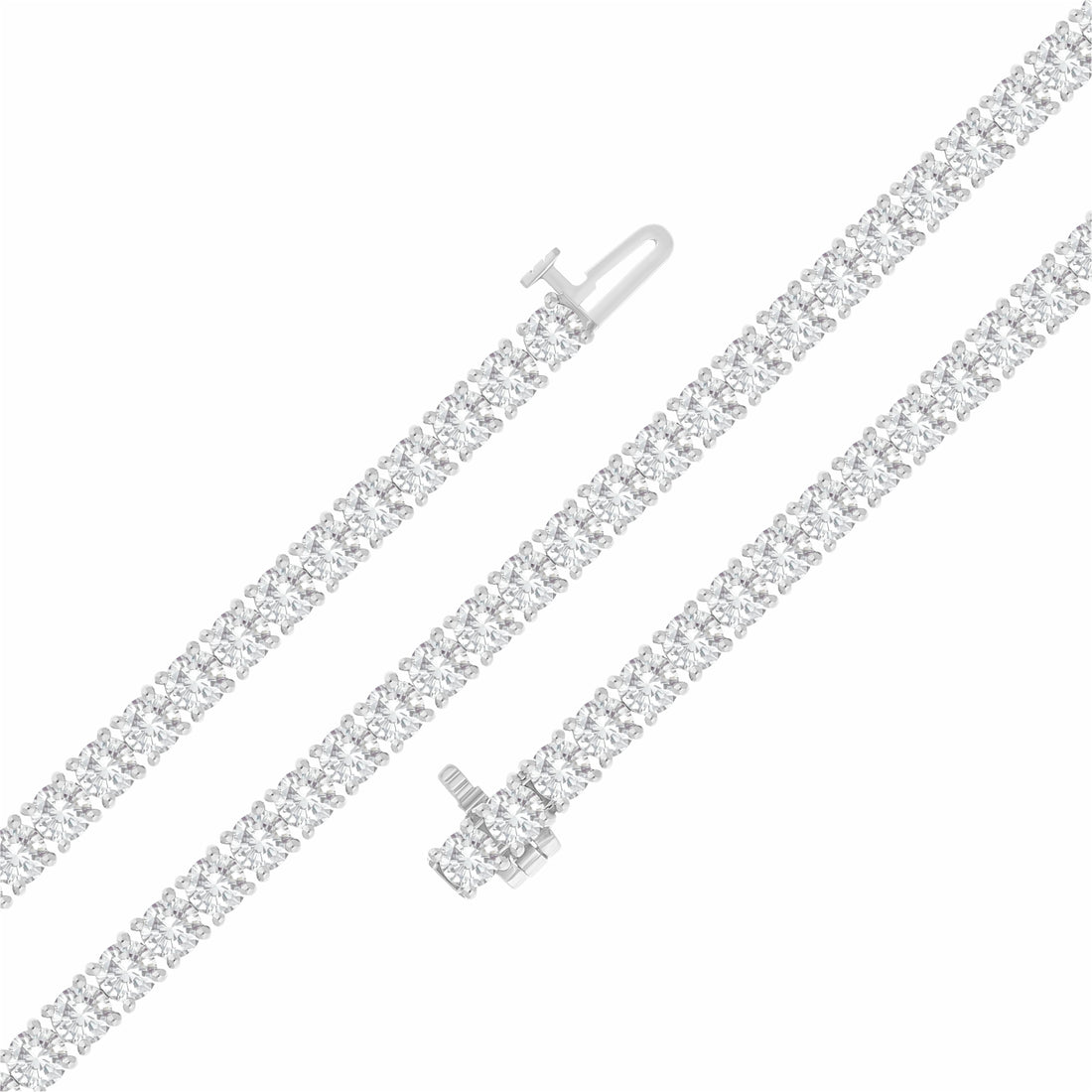 Double Row Lab Grown Diamond Bracelet