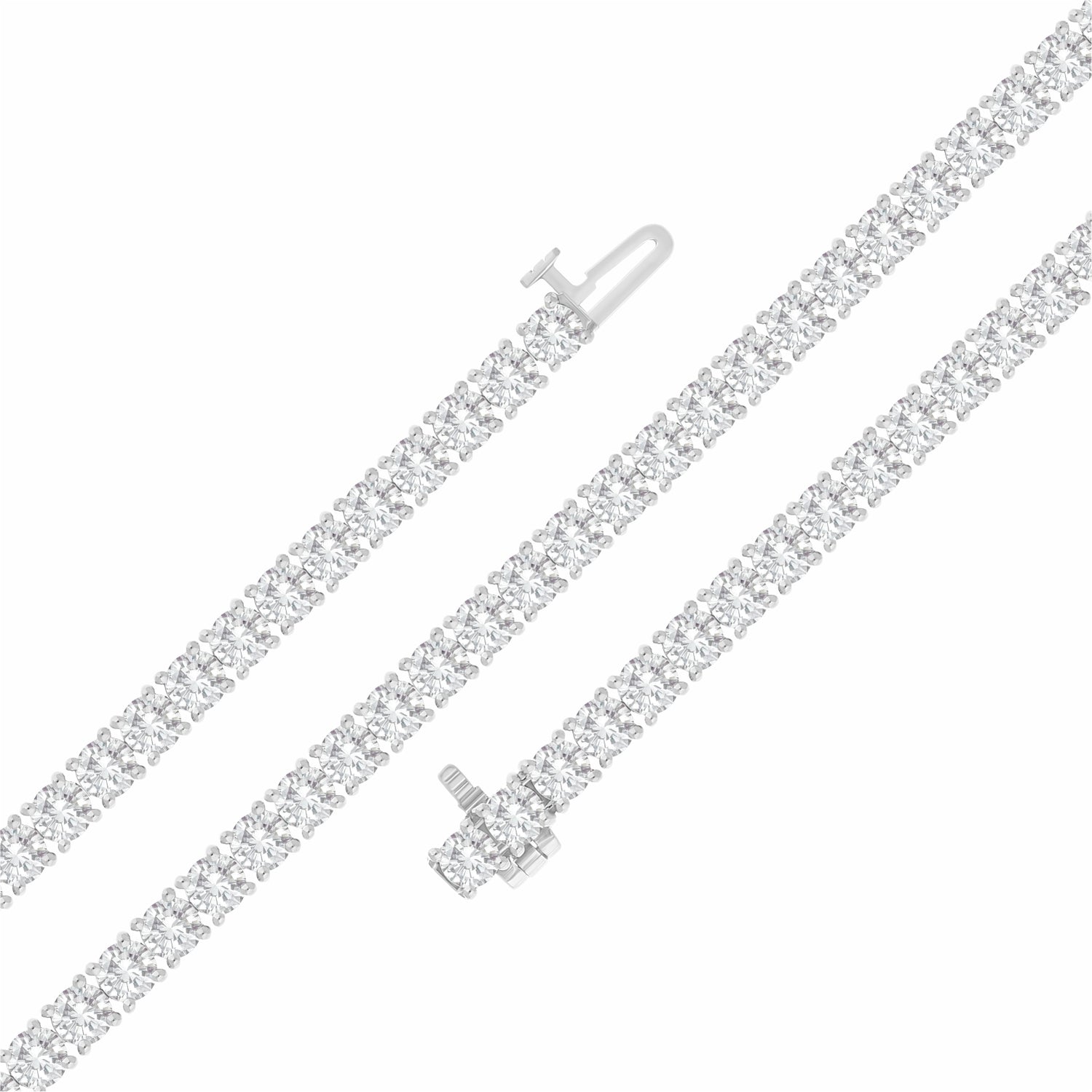 Double Row Lab Grown Diamond Bracelet