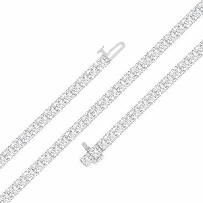 Double Row Lab Grown Diamond Bracelet