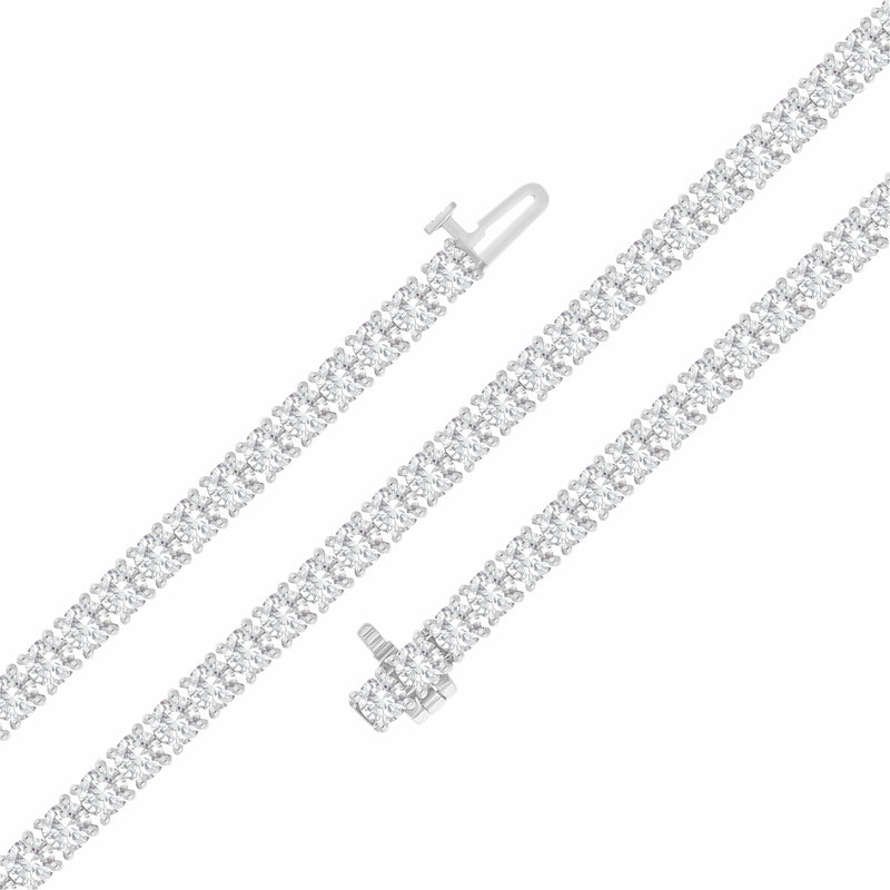 Double Row Lab Grown Diamond Bracelet