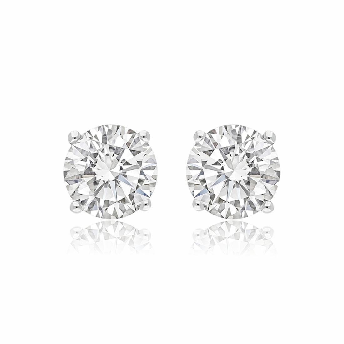 Precision Shine Solitaire Lab Grown Diamond Earrings