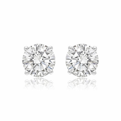 Precision Shine Solitaire Lab Grown Diamond Earrings
