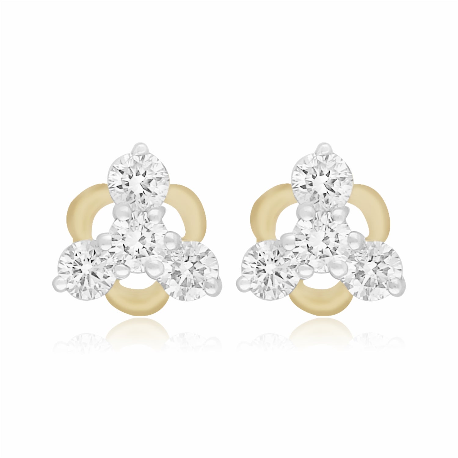 Gilded Clover Lab Grown Diamond Earrings