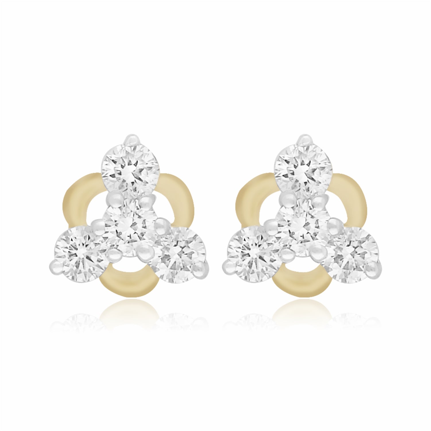 Gilded Clover Lab Grown Diamond Earrings