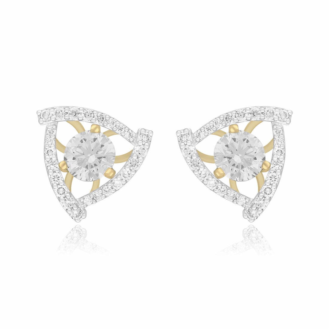 Aurora Triad Solitaire Lab Grown Diamond Earrings