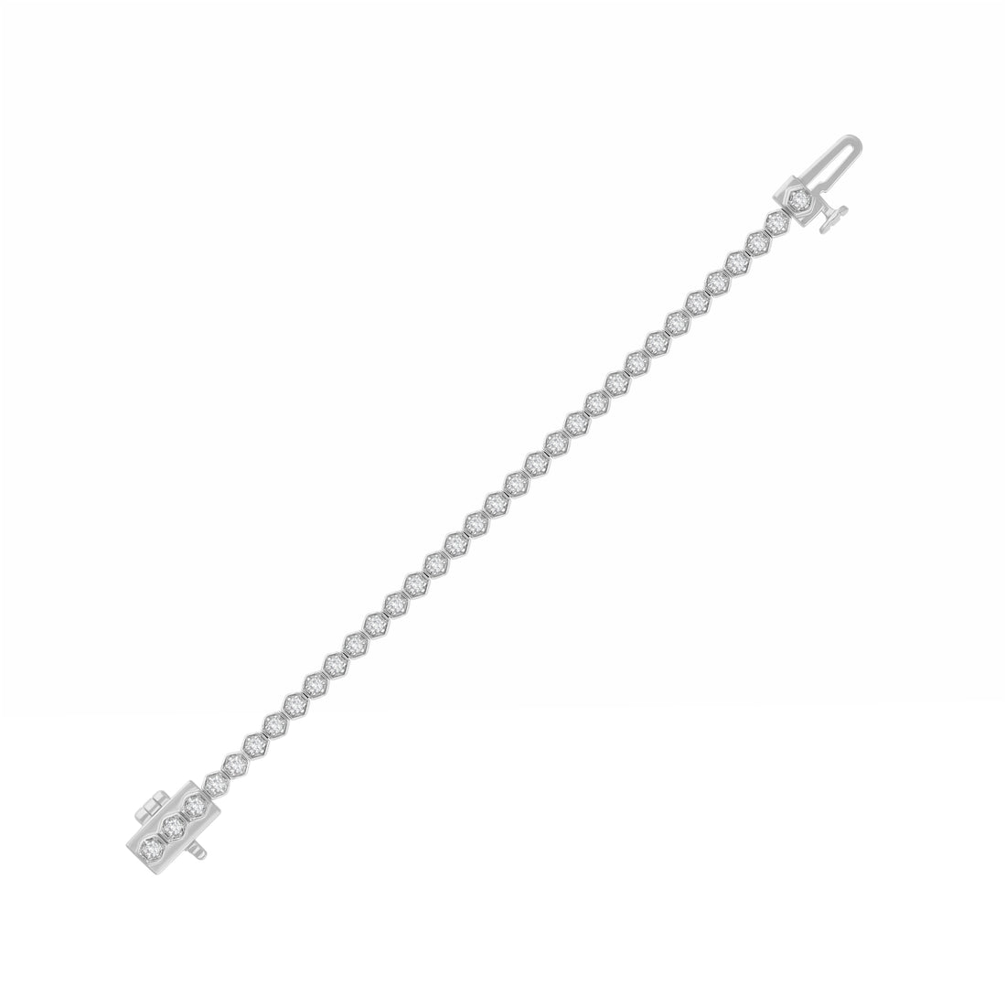 Honeycomb Lab Grown Diamond Line Bracelet