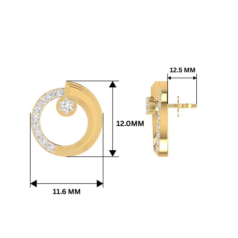 Lumina Nebula Gold Plated Lab Grown Diamond Earrings