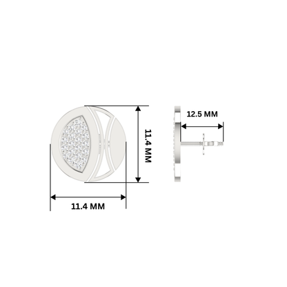 Orbit Phase Platinum Plated Lab Grown Diamond Earrings