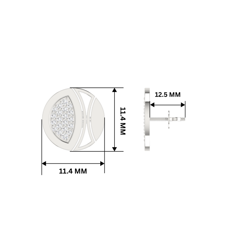 Orbit Phase Platinum Plated Lab Grown Diamond Earrings