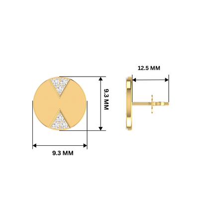 Opposing Aura Gold Plated Lab Grown Diamond Earrings