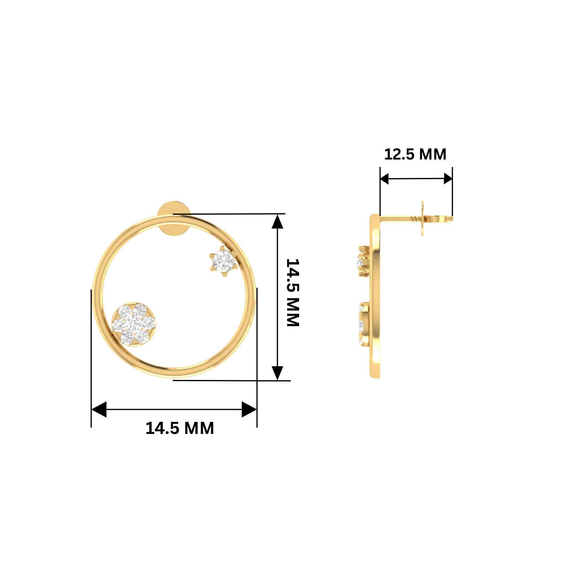 Cosmic Constellation Gold Plated Lab Grown Diamond Earrings