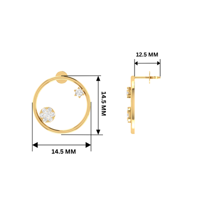 Cosmic Constellation Gold Plated Lab Grown Diamond Earrings