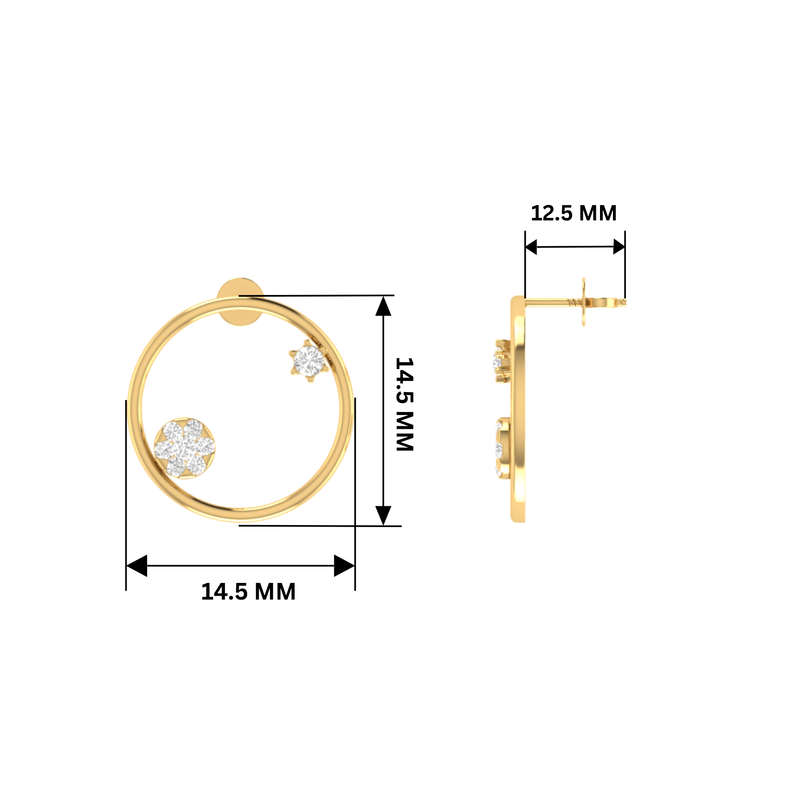 Cosmic Constellation Gold Plated Lab Grown Diamond Earrings