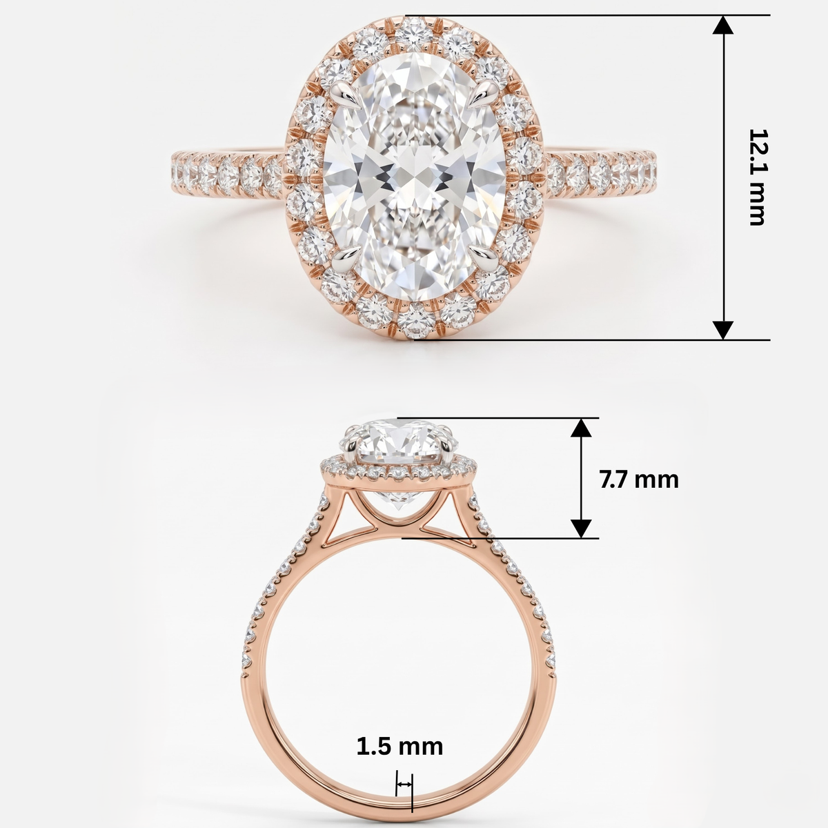 Crown Radiance Solitaire Lab Grown Diamond Ring