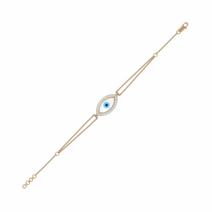 Evil Eye Lab Grown Diamond Bracelet